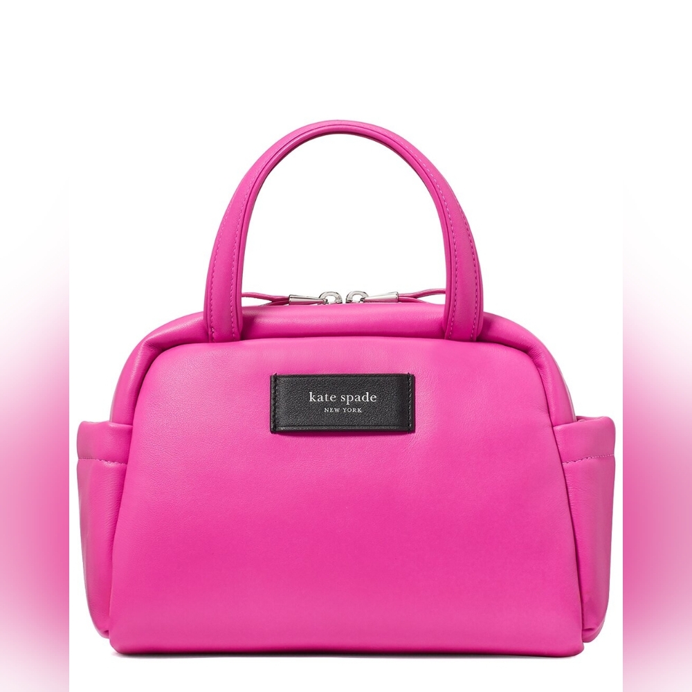 NWT Kate Spade Pink Puffy Smooth Leather Crossbody Sachel - Picture 4 of 6
